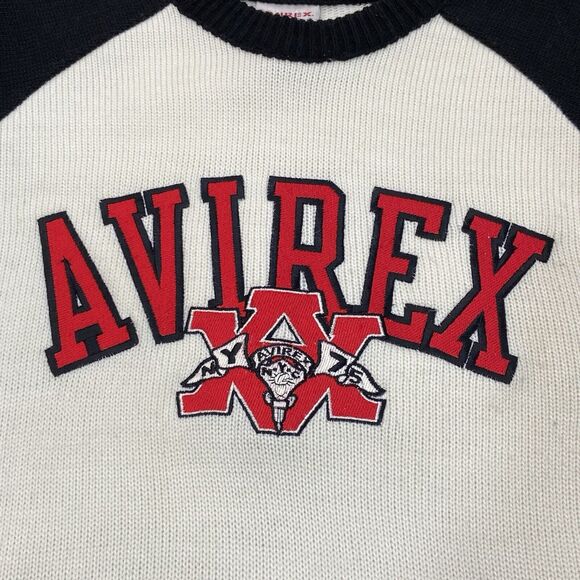 Vintage 70s Avirex N.Y.C. 1975 Heavy Embroidered Varsity Sweater Men's size S/M - Picture 2 of 15